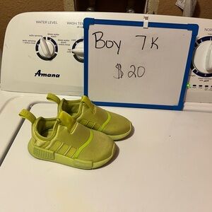 adidas Kids Neon Green Slip-On Sneakers